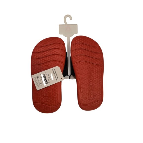 NWT Reebok Little Boys Dual Density Slides Size 2 - Red & Black - Slip On Style - Picture 3 of 4